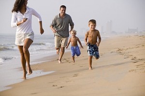 parents running with kids