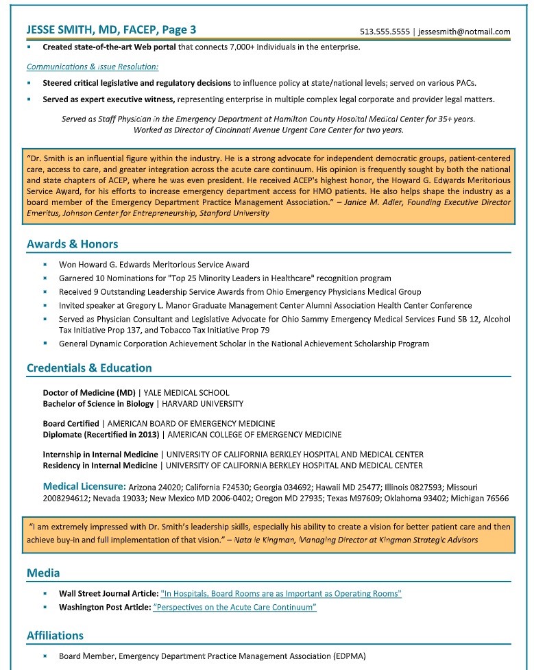 Graphic Resumes | Executive Resume Services