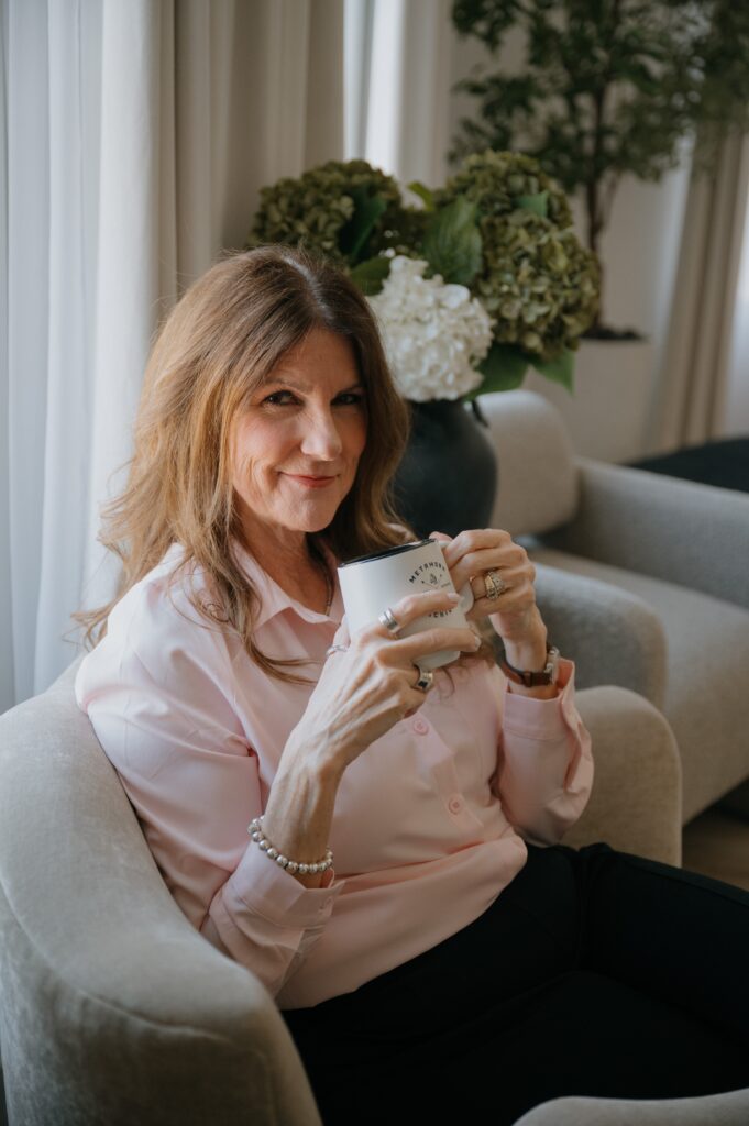 Erin Kennedy career coach with coffee